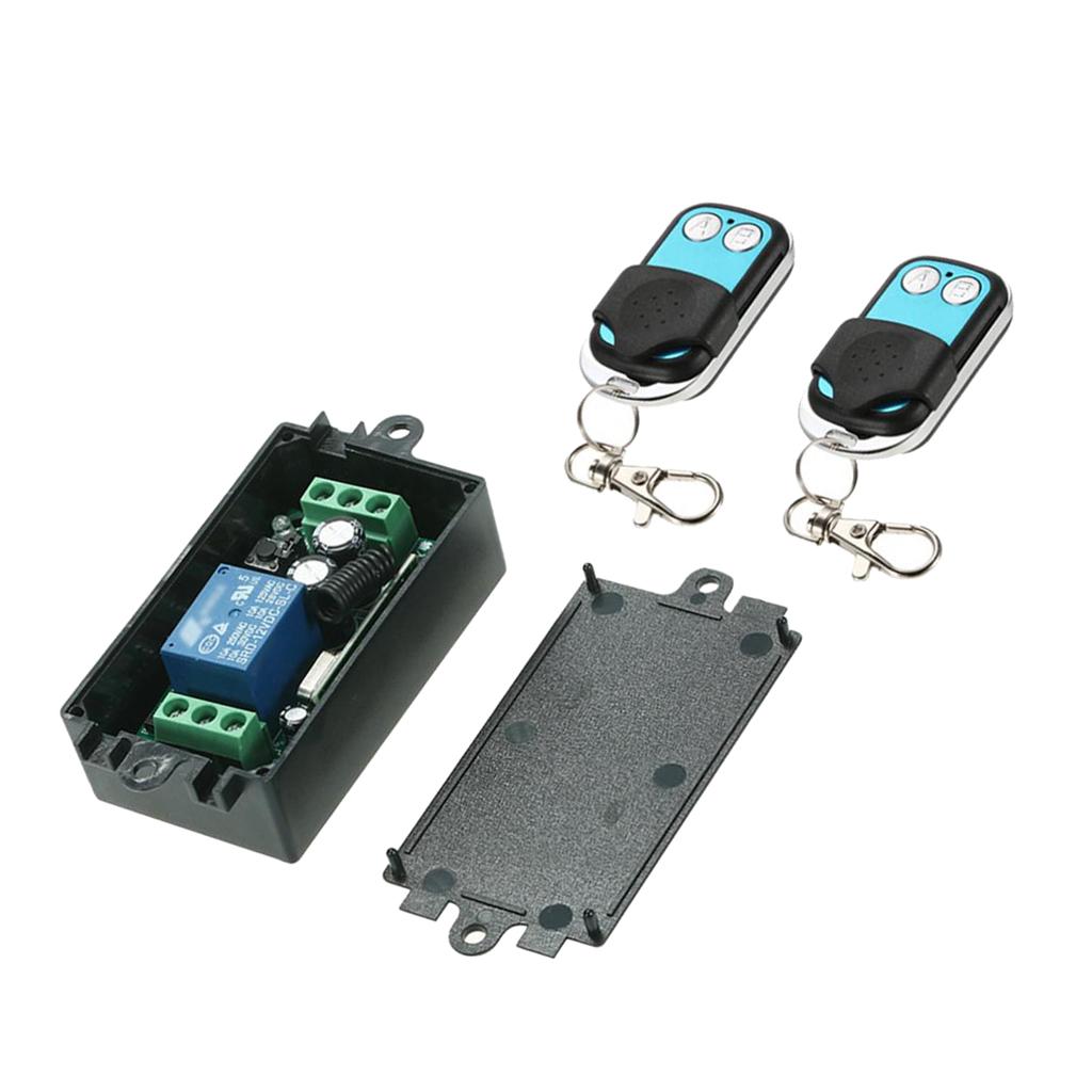 2pcs 12V 1-CH Learning Code Remote Control Switch With Receiver 433MHz