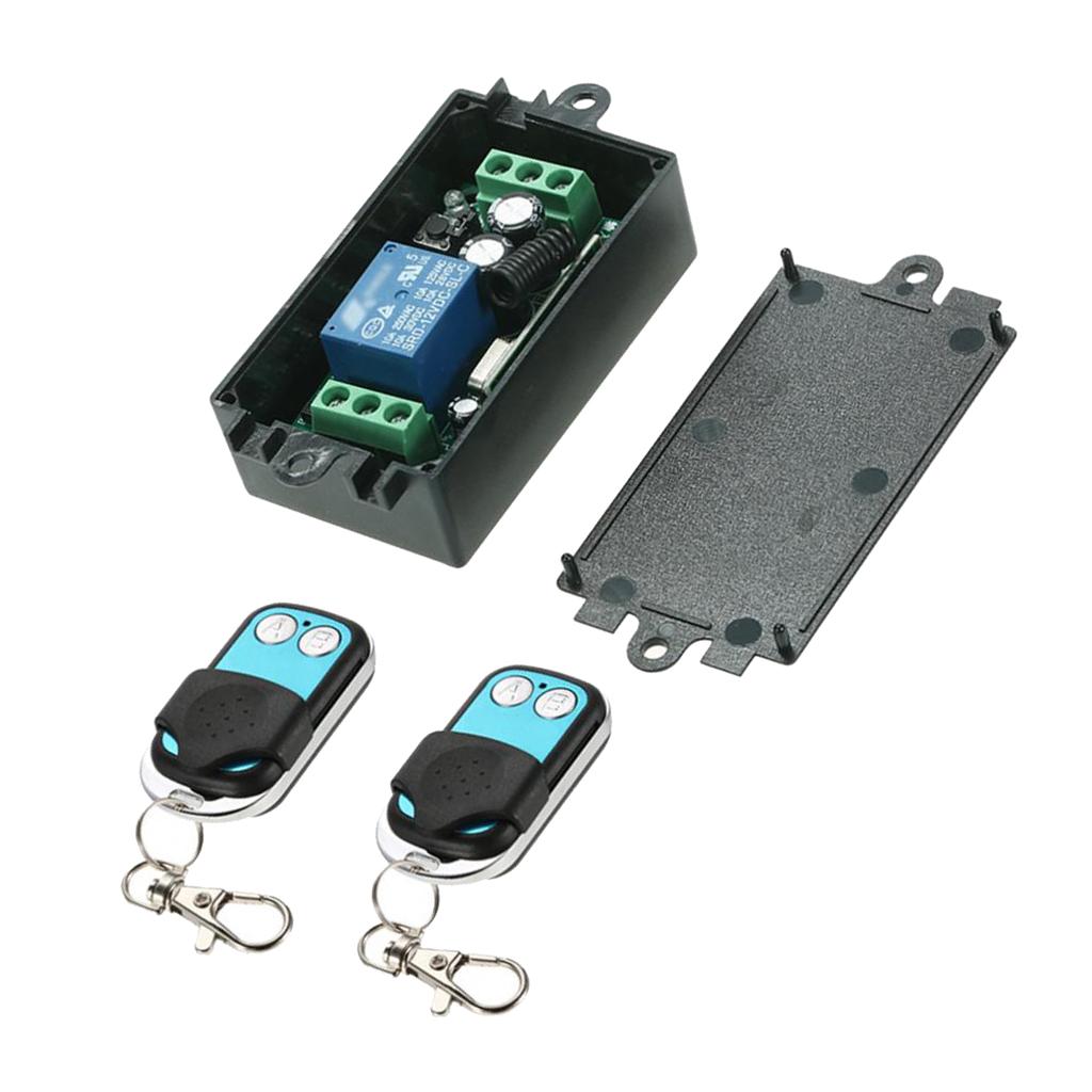 2pcs 12V 1-CH Learning Code Remote Control Switch With Receiver 433MHz