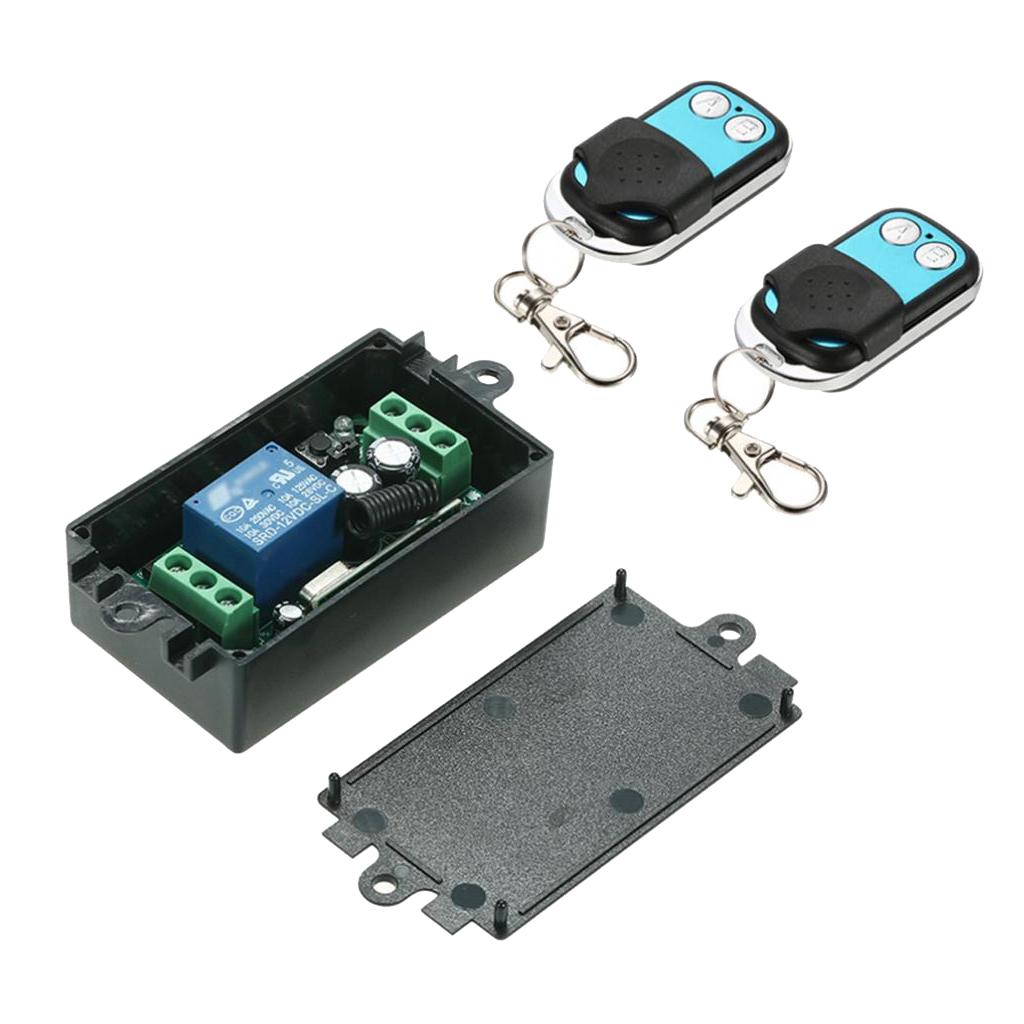 2pcs 12V 1-CH Learning Code Remote Control Switch With Receiver 433MHz