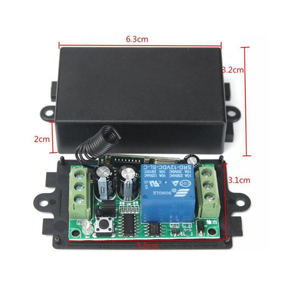 2pcs 12V 1-CH Learning Code Remote Control Switch With Receiver 433MHz