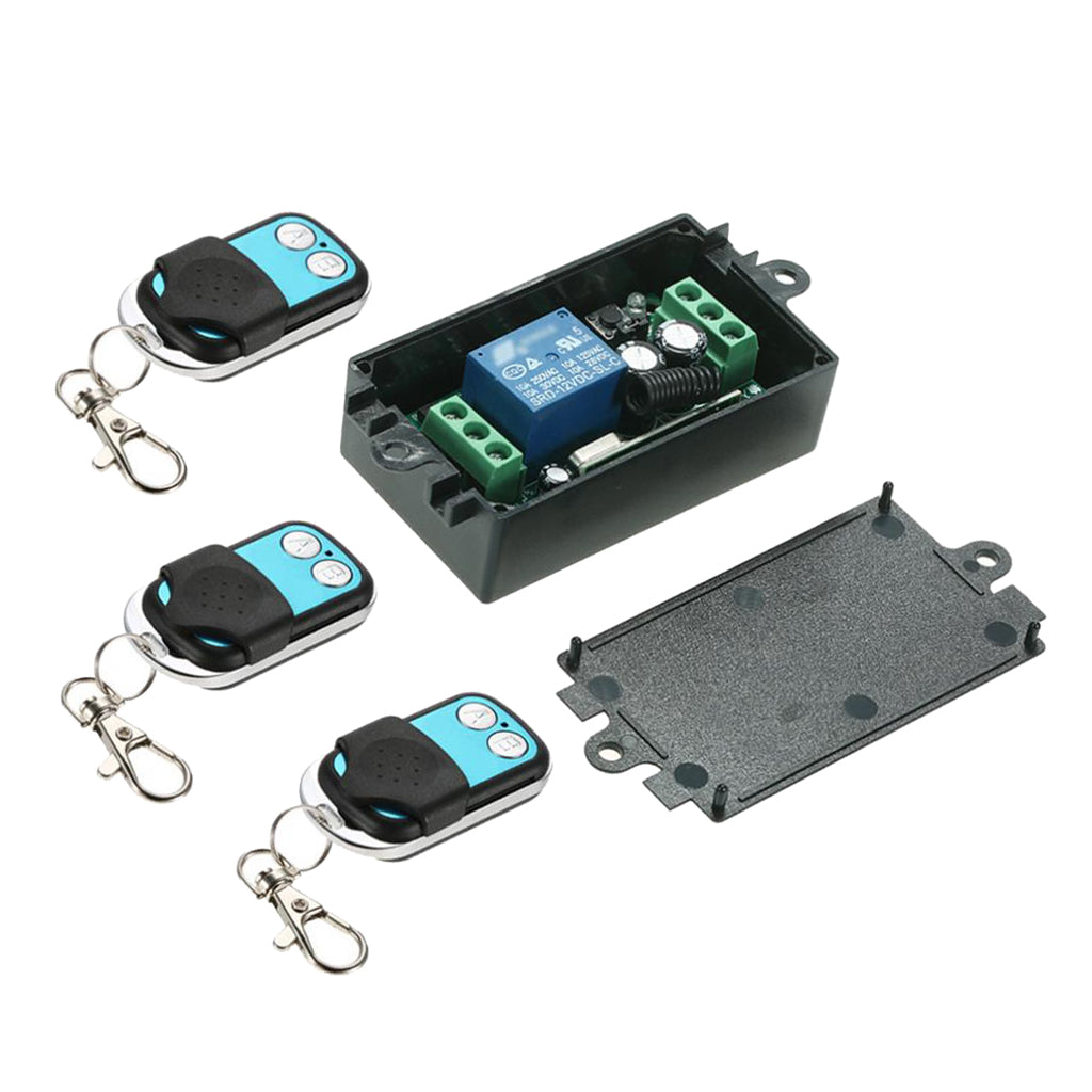 3pcs 12V 1-CH Learning Code Remote Control Switch With Receiver 433MHz