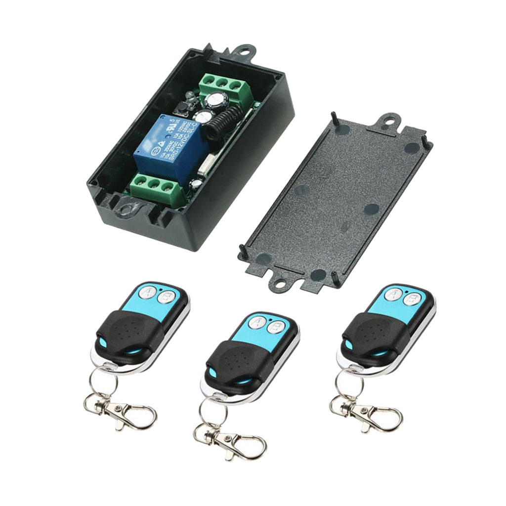3pcs 12V 1-CH Learning Code Remote Control Switch With Receiver 433MHz