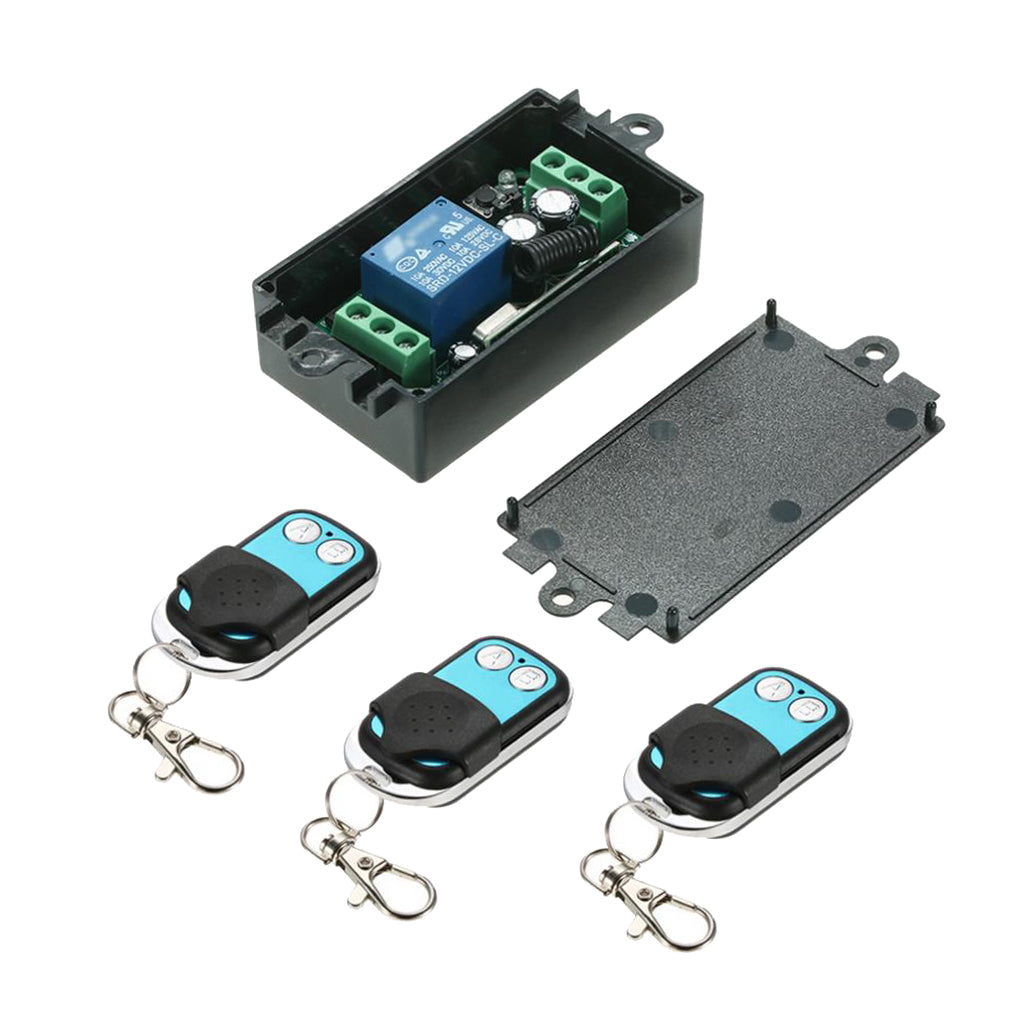 3pcs 12V 1-CH Learning Code Remote Control Switch With Receiver 433MHz