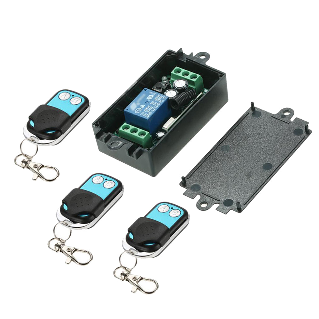 3pcs 12V 1-CH Learning Code Remote Control Switch With Receiver 433MHz