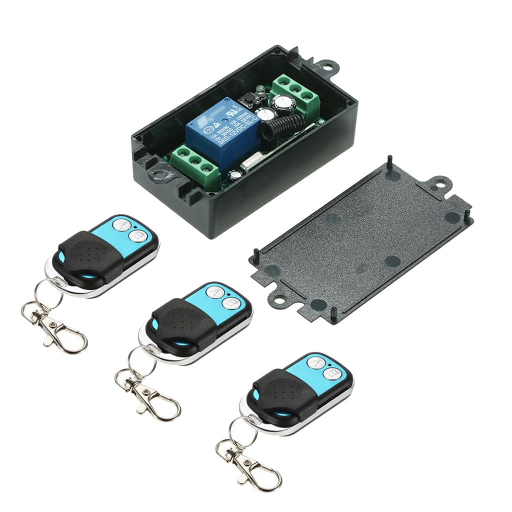 3pcs 12V 1-CH Learning Code Remote Control Switch With Receiver 433MHz