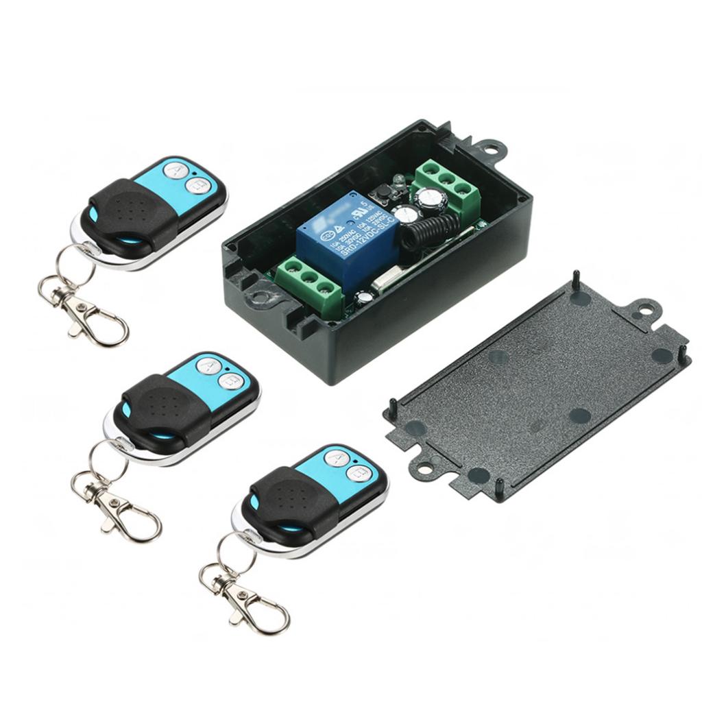 3pcs 12V 1-CH Learning Code Remote Control Switch With Receiver 433MHz