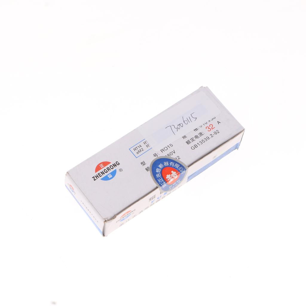 20 Pieces R015 Series 500V Cylindrical Ceramic Fuse Tube Fast Blow 38x10mm 32A