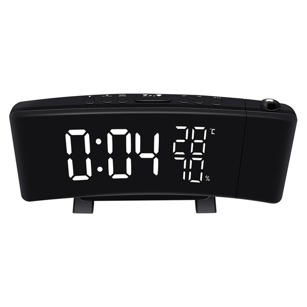 Projection Alarm Clock Digital 3-Color LED FM Radio Alarm Projection Clock