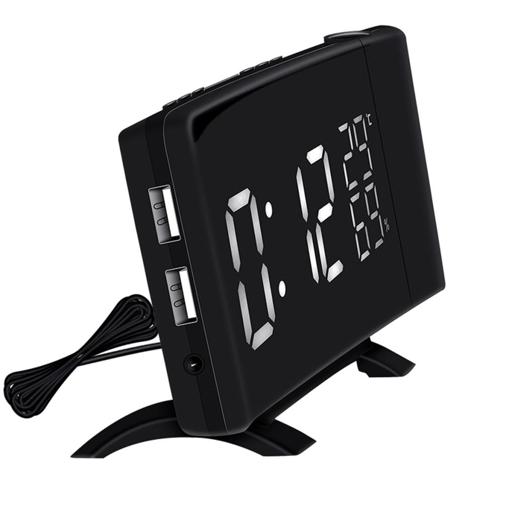 Projection Alarm Clock Digital 3-Color LED FM Radio Alarm Projection Clock