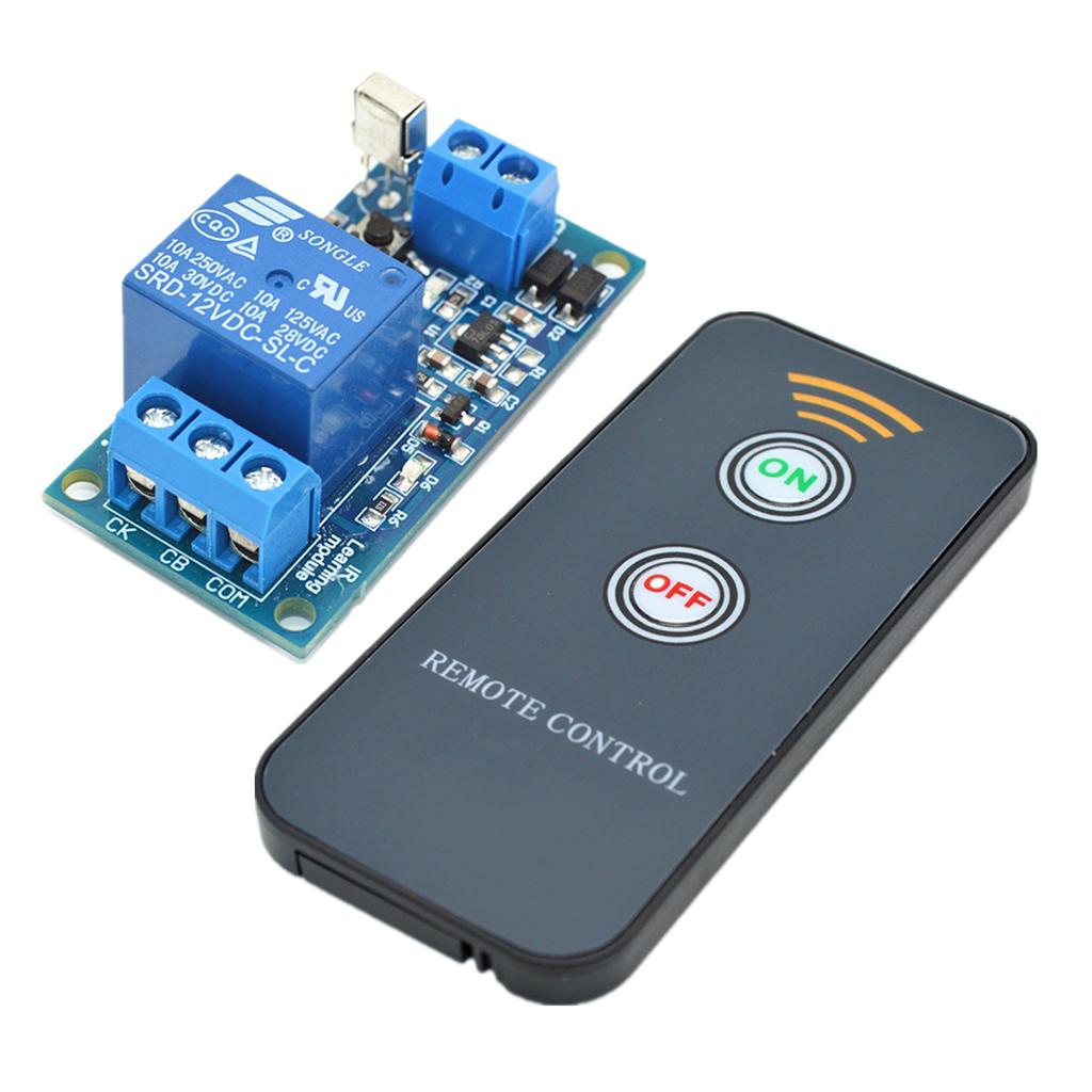 1 Way Relay Module IR Infrared Remote Control Switch 1-CH 12V 2 Key Remoter