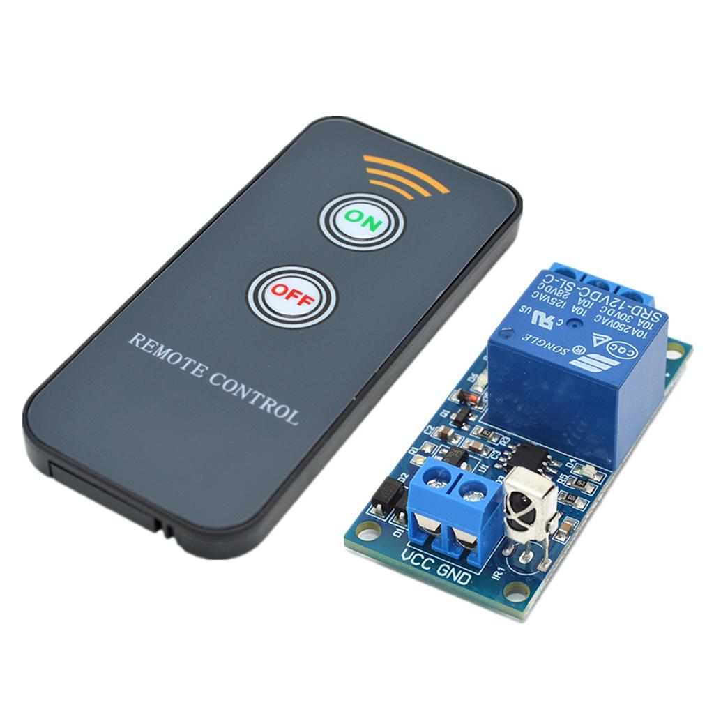 1 Way Relay Module IR Infrared Remote Control Switch 1-CH 12V 2 Key Remoter