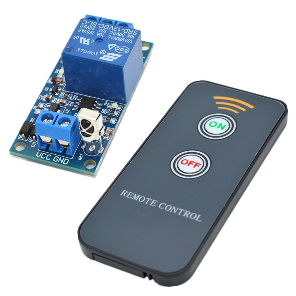 1 Way Relay Module IR Infrared Remote Control Switch 1-CH 12V 2 Key Remoter