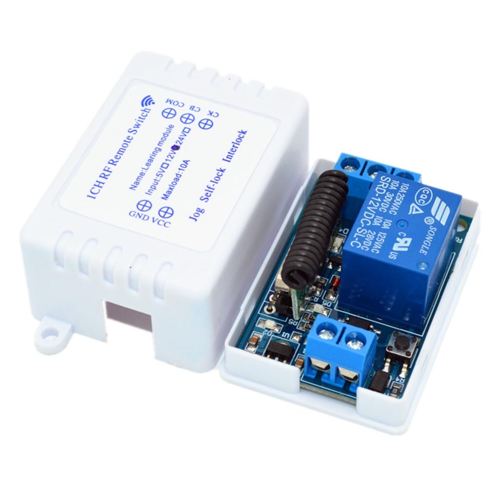 433M Relay Module Wireless Remote Control Switch 1-CH DIY 12V 1 Key Remoter