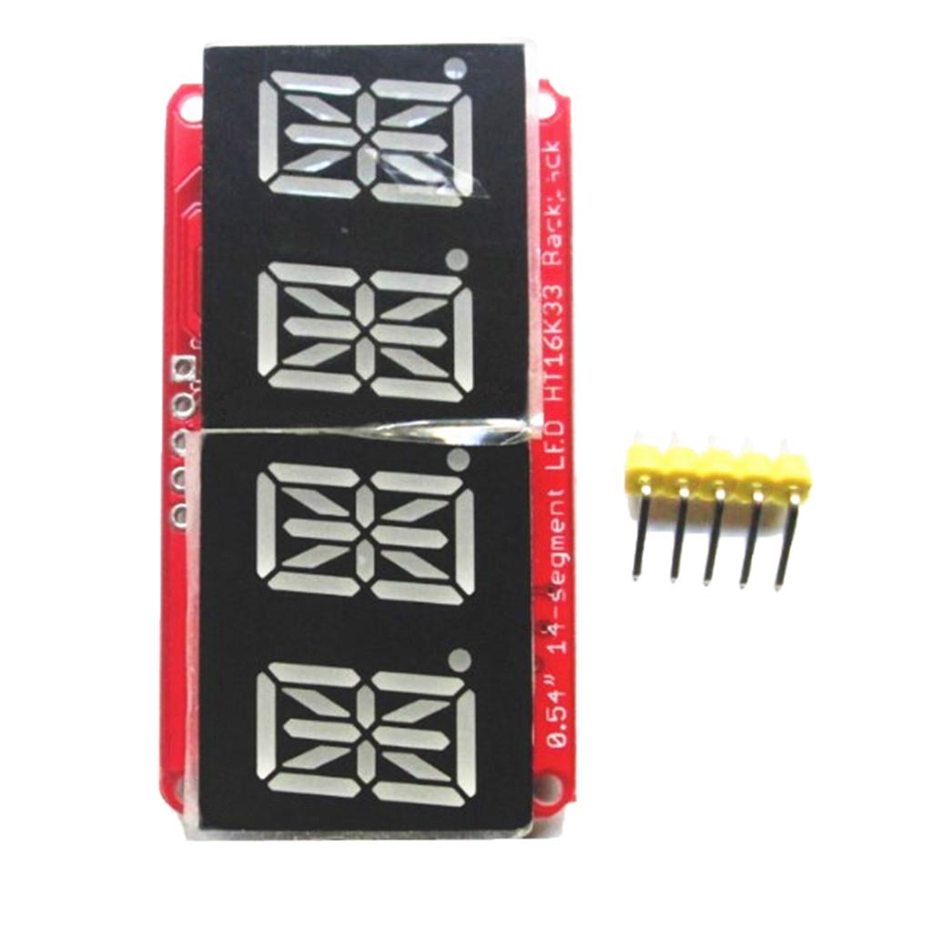 0.54" 4 bit Digital LED Display Module I2C Interface For Arduino Red Yellow