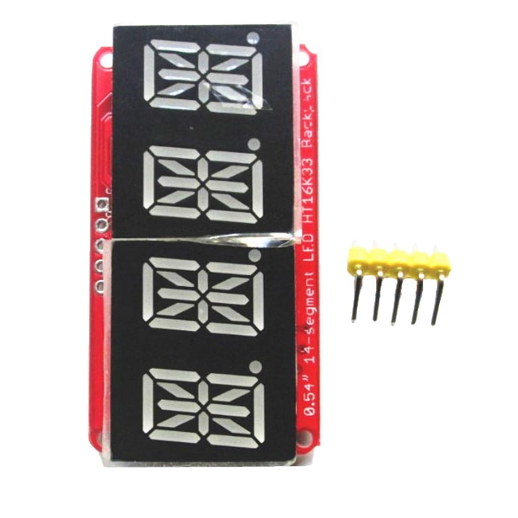 0.54" 4 bit Digital LED Display Module I2C Interface For Arduino Red Orange