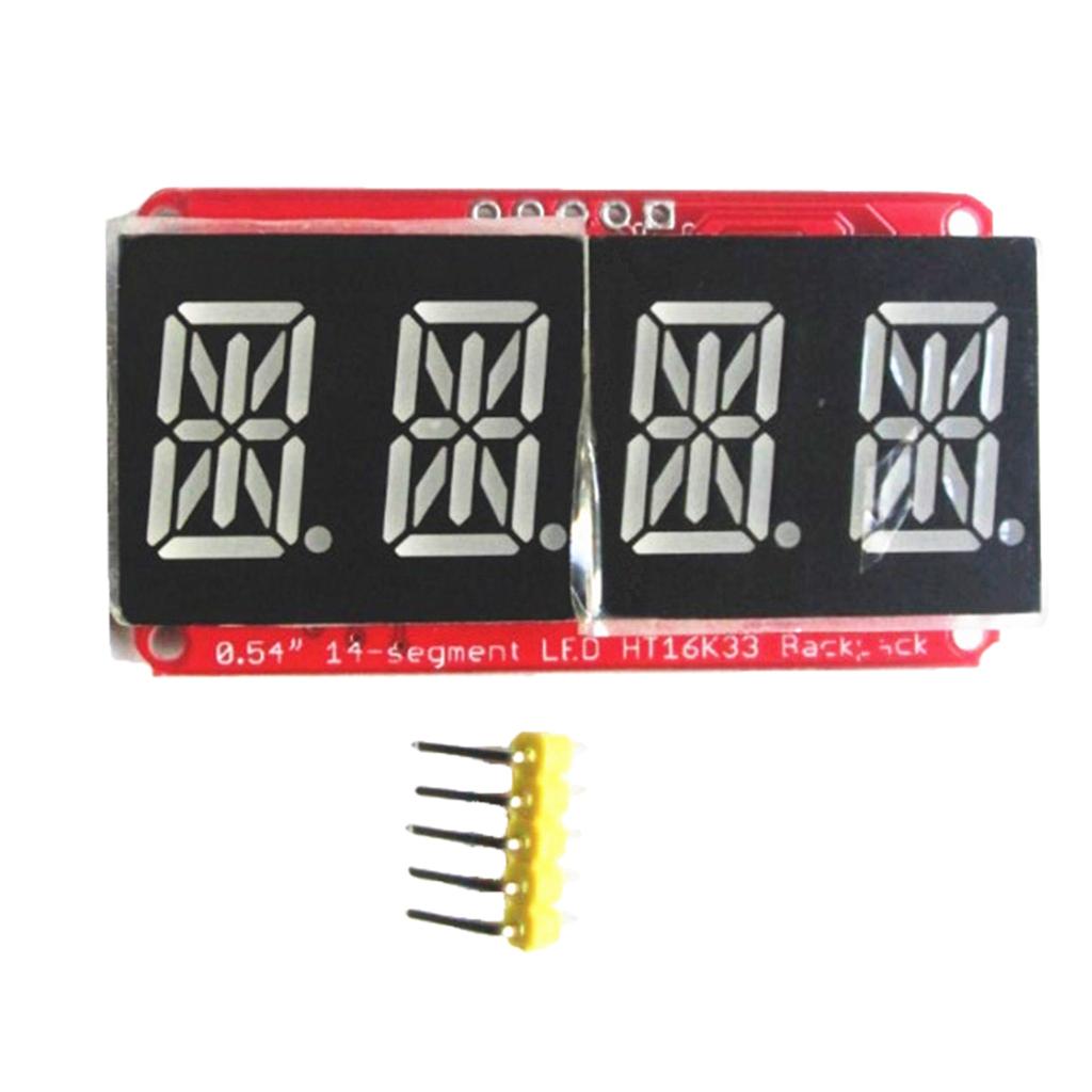 0.54" 4 bit Digital LED Display Module I2C Interface For Arduino Red Orange