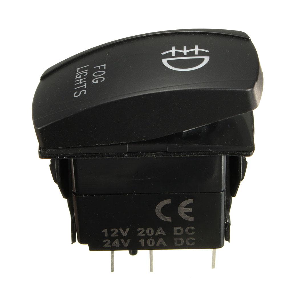 12V LED Fog Light Rocker On/Off Switch Wiring Harness 40A Relay Fuse Blue