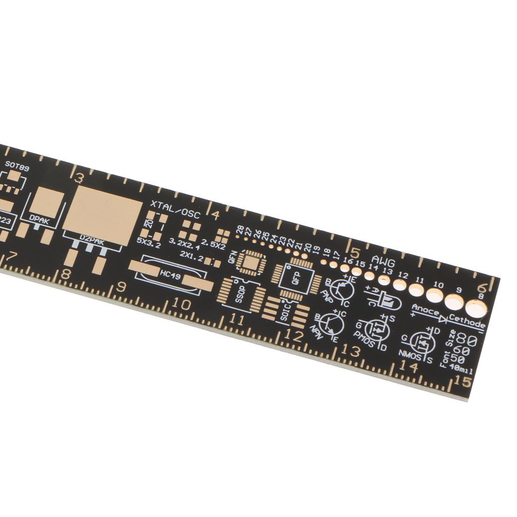 6 inch PCB Refenrence Ruler, 15cm IC Packaging Unit for Electronic Engineer