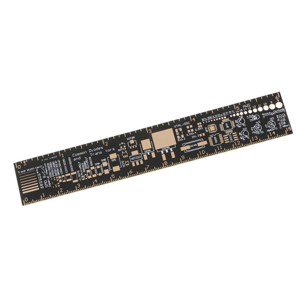 6 inch PCB Refenrence Ruler, 15cm IC Packaging Unit for Electronic Engineer