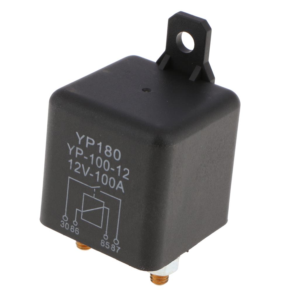 4 Pin Waterproof Automotive Car Starting Starter Relay Block Holder 12V 100A