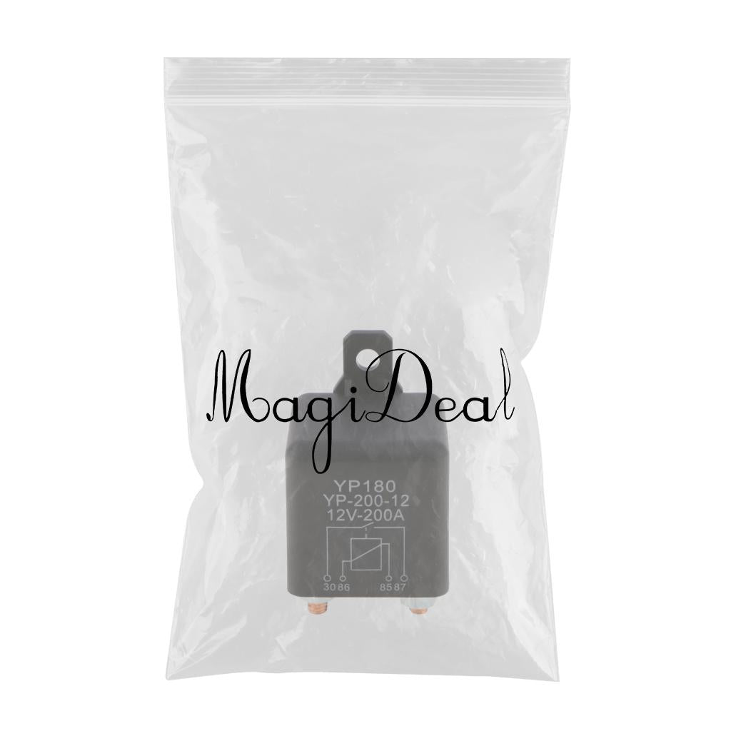 4 Pin Waterproof Automotive Car Starting Starter Relay Block Holder 12V 200A