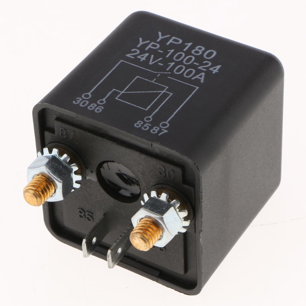4 Pin Waterproof Automotive Car Starting Starter Relay Block Holder 24V 100A