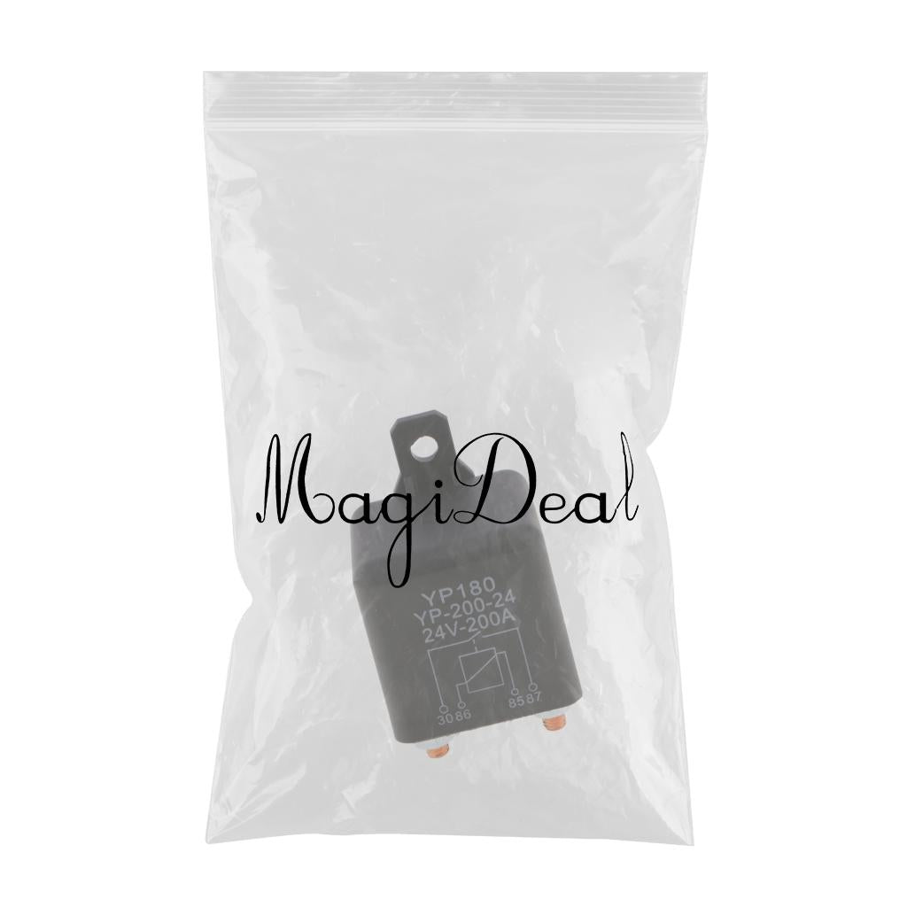 4 Pin Waterproof Automotive Car Starting Starter Relay Block Holder 24V 200A