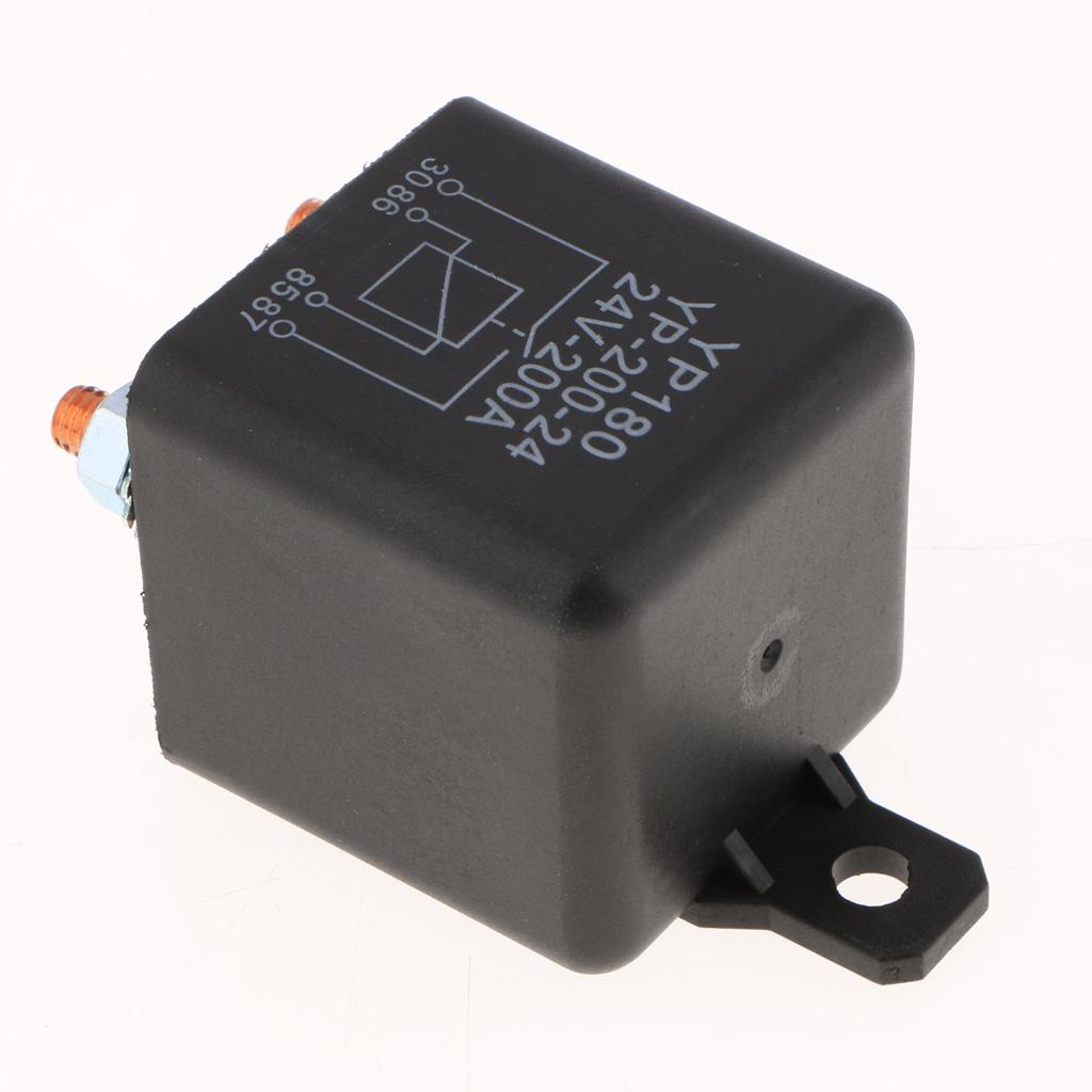 4 Pin Waterproof Automotive Car Starting Starter Relay Block Holder 24V 200A