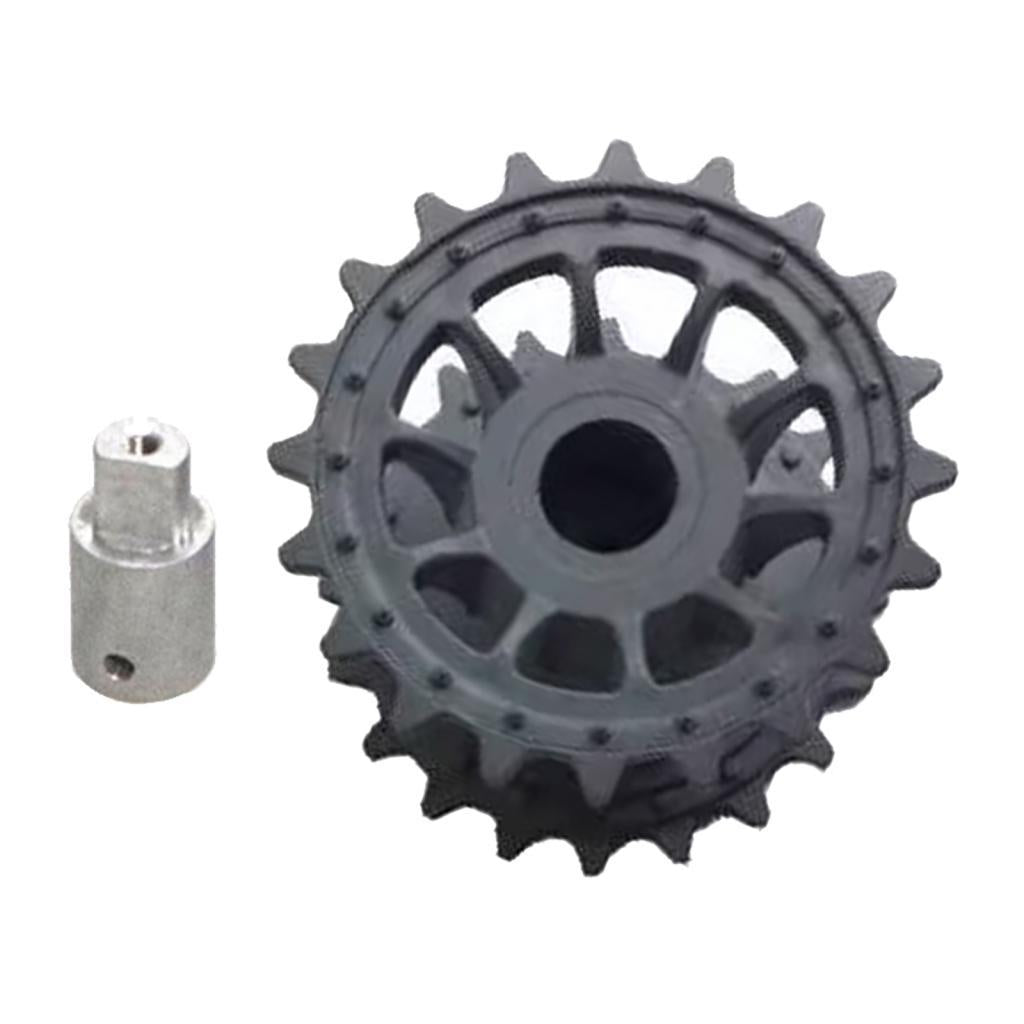 Plastic Crawler Drive Driving Wheel with Coupler for Tank Car Chassis black