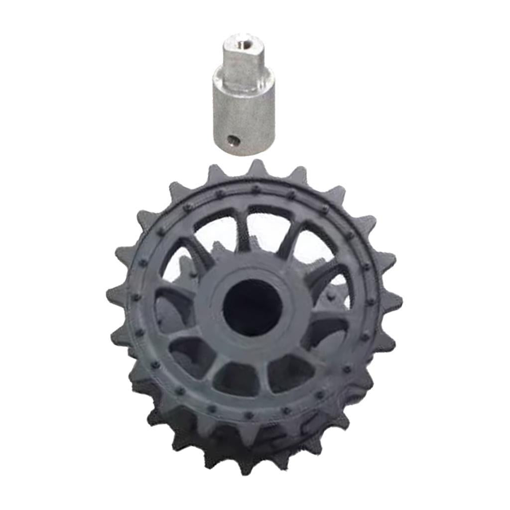 Plastic Crawler Drive Driving Wheel with Coupler for Tank Car Chassis black