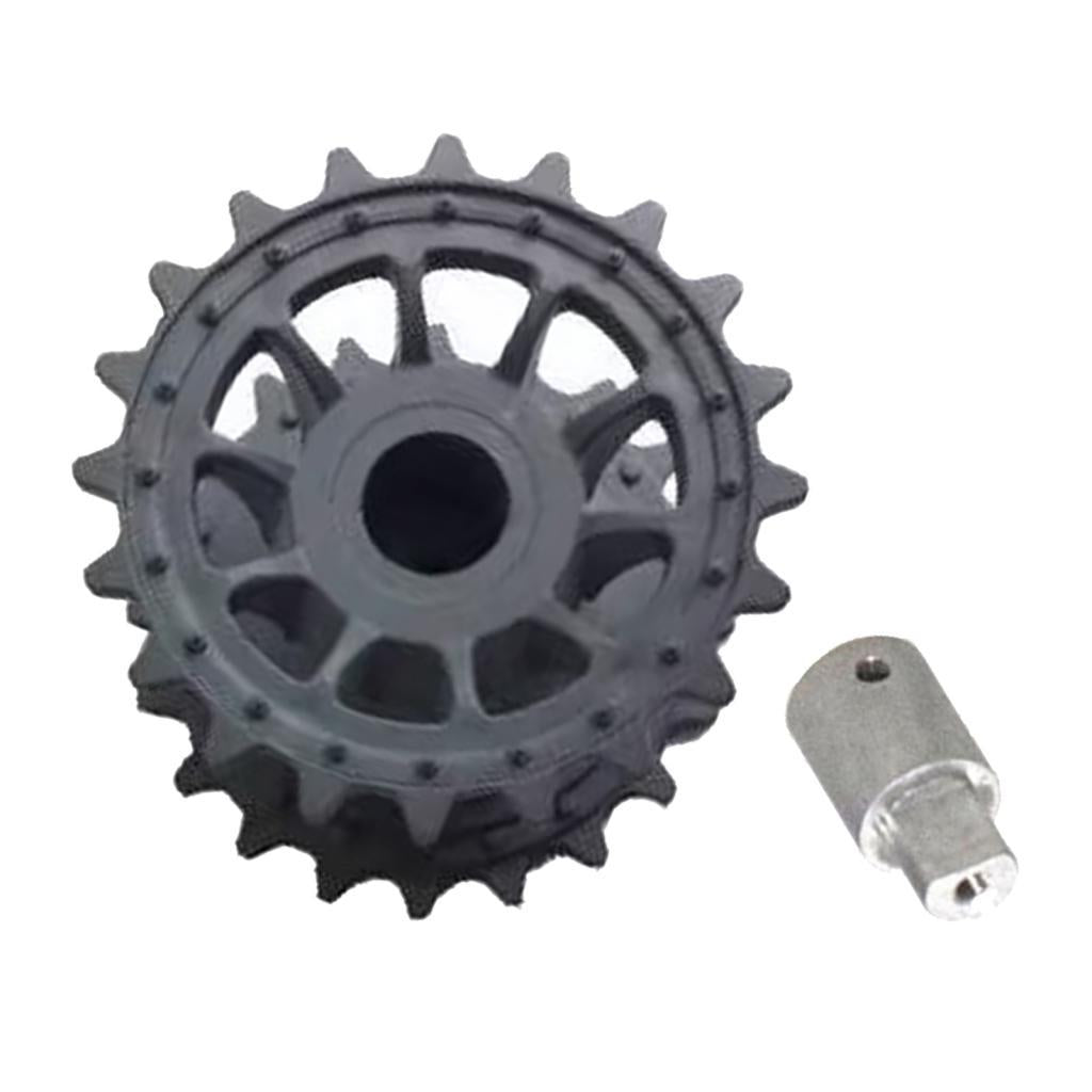 Plastic Crawler Drive Driving Wheel with Coupler for Tank Car Chassis black