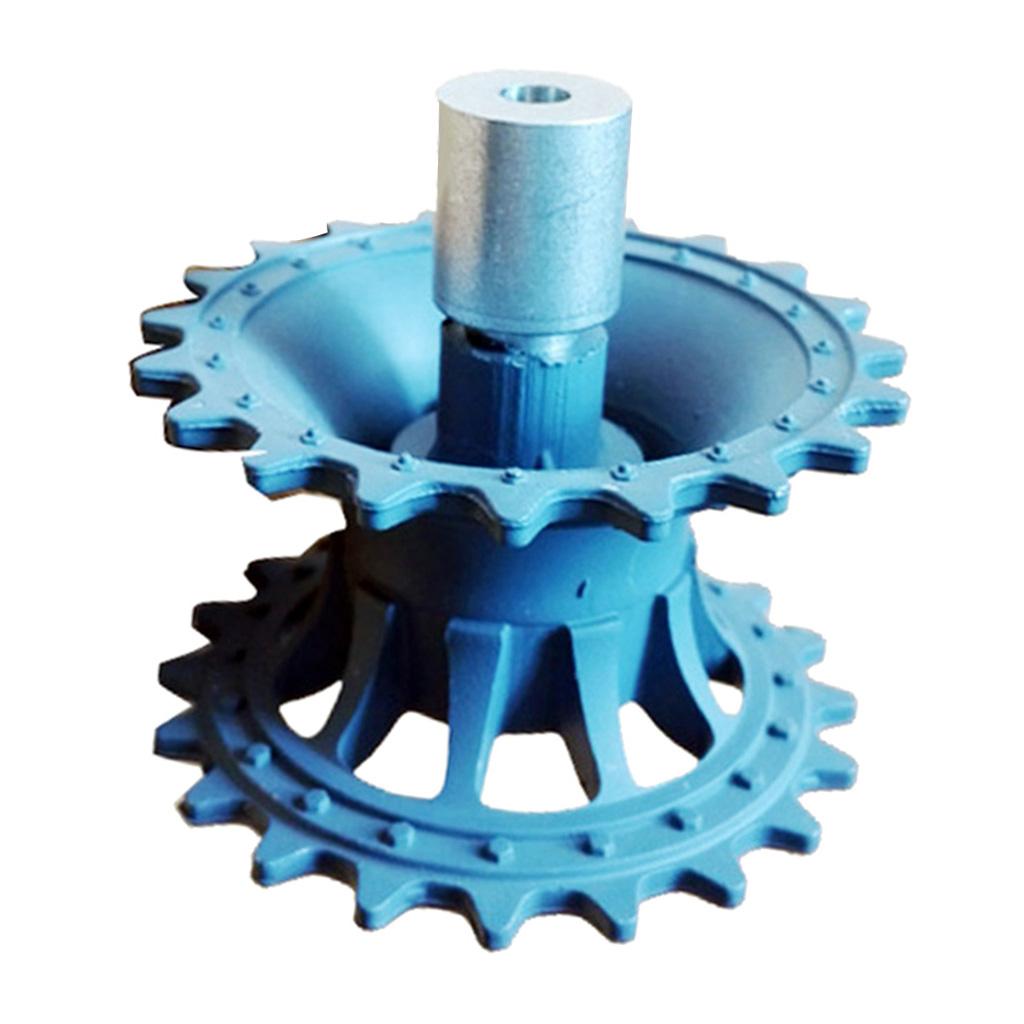 Plastic Crawler Drive Driving Wheel with Coupler for Tank Car Chassis gray