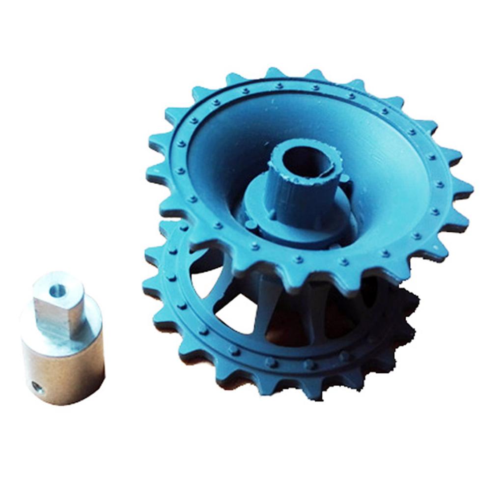 Plastic Crawler Drive Driving Wheel with Coupler for Tank Car Chassis gray