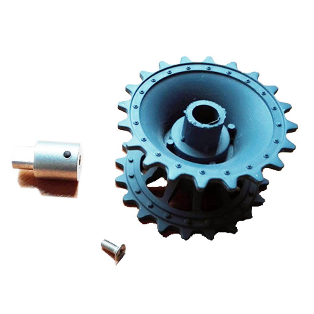 Plastic Crawler Drive Driving Wheel with Coupler for Tank Car Chassis gray