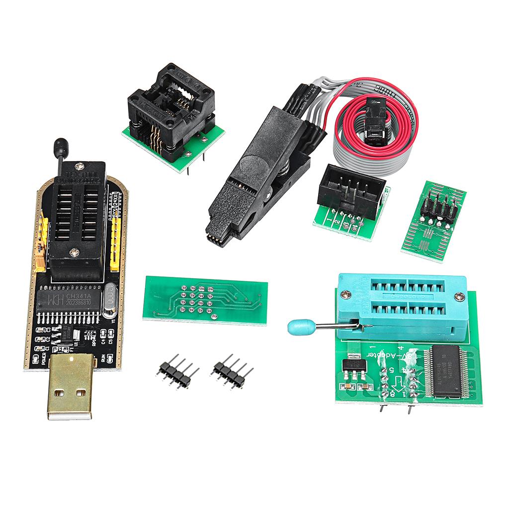 EEPROM BIOS USB Programmer CH341A + SOIC8 Clip + 1.8V Adapter+SOIC8 Adapter