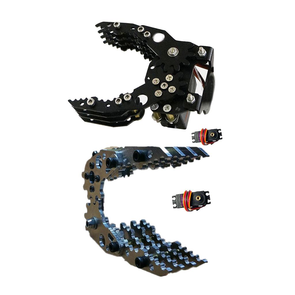 G6 DIY Metal Robotic Robot Standard Claw Gripper Kit MG-996R Servo Black