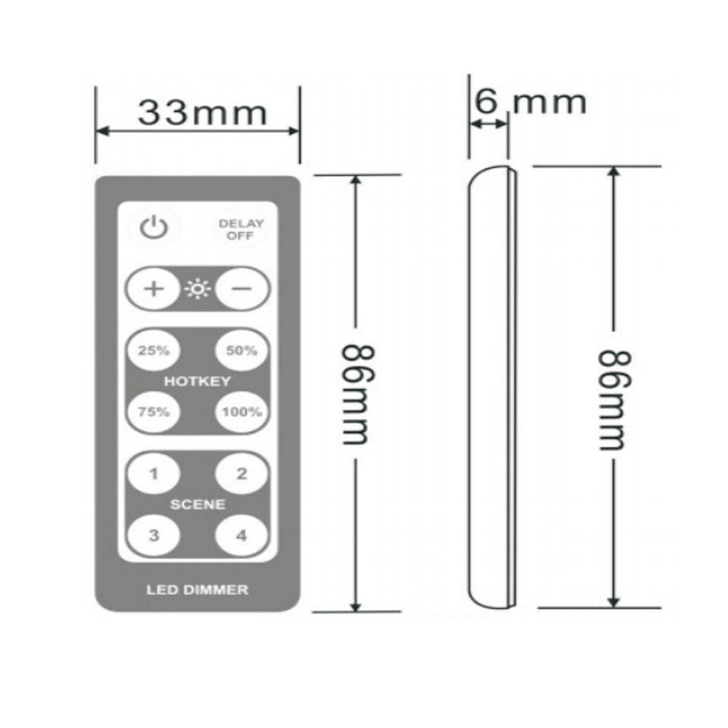 150W Rotary LED Dimmer Switch IR Wireless Remote Control For Power Supply