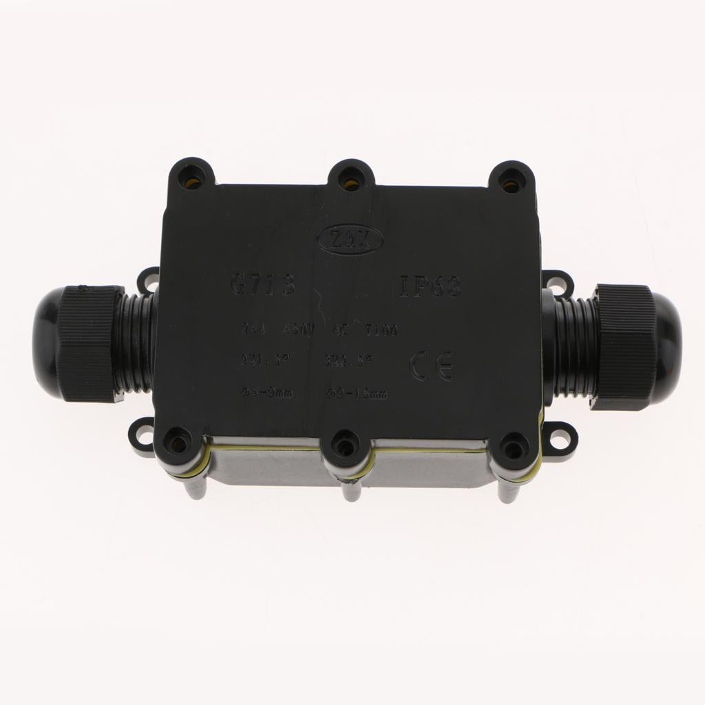 IP68 Plastic Electrical Junction Box Case Outdoor Terminal Block 2 Terminal