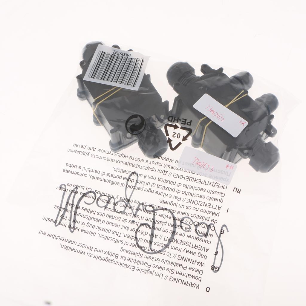 IP68 Plastic Electrical Junction Box Case Outdoor Terminal Block 2 Terminal