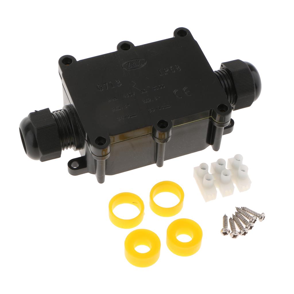 IP68 Plastic Electrical Junction Box Case Outdoor Terminal Block 2 Terminal