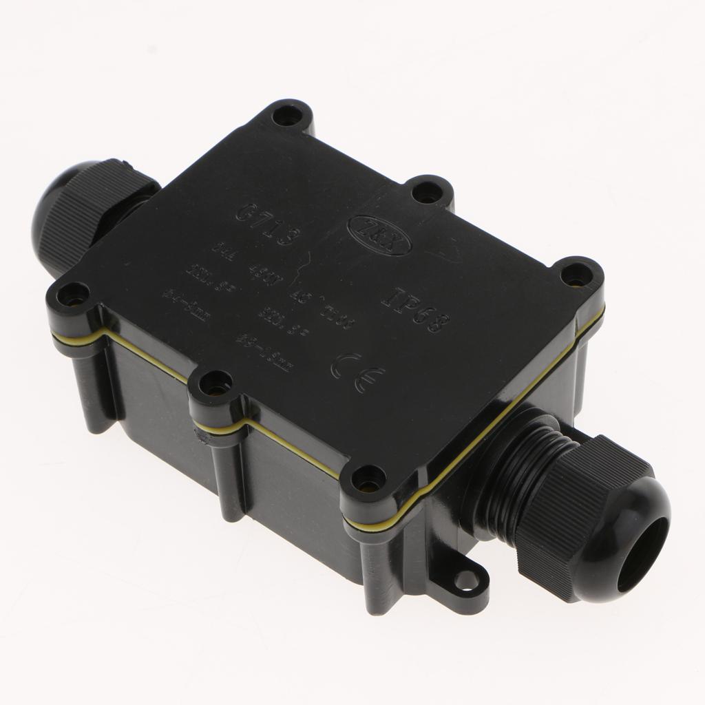 IP68 Plastic Electrical Junction Box Case Outdoor Terminal Block 2 Terminal