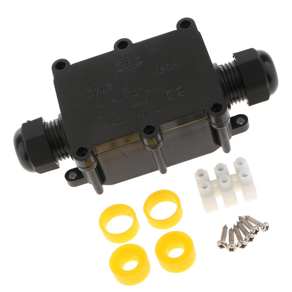 IP68 Plastic Electrical Junction Box Case Outdoor Terminal Block 2 Terminal