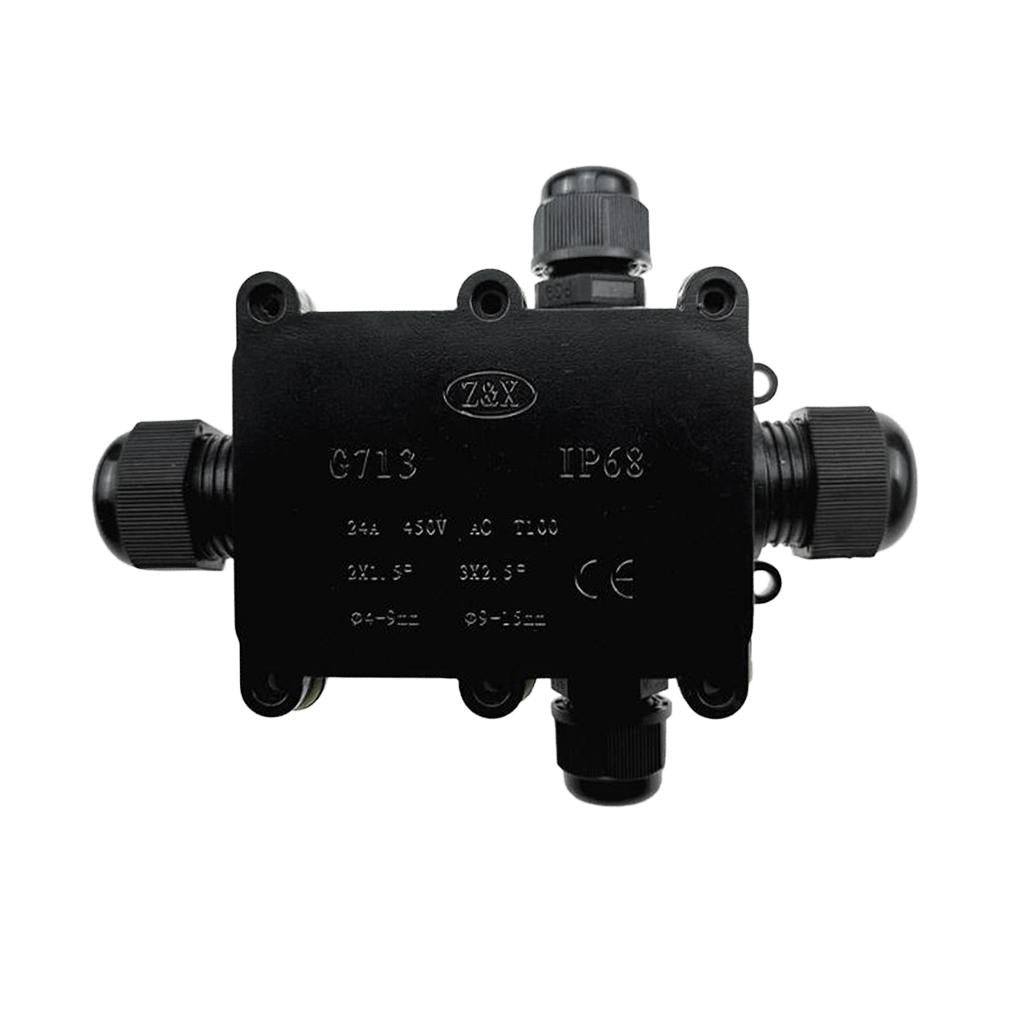 IP68 Plastic Electrical Junction Box Case Outdoor Terminal Block 4 Terminal