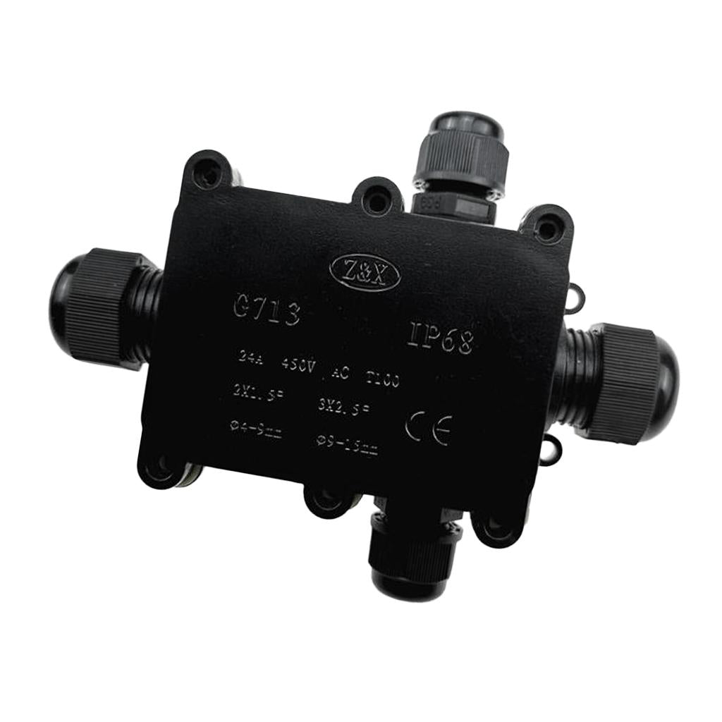 IP68 Plastic Electrical Junction Box Case Outdoor Terminal Block 4 Terminal