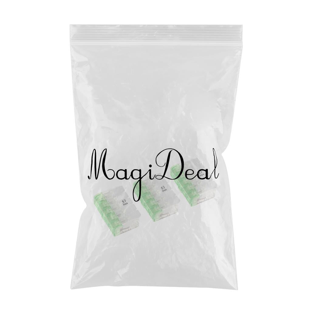 3x 450V/600V 32A Spring Terminal Blocks Strip Barrier Quick Connector 5P