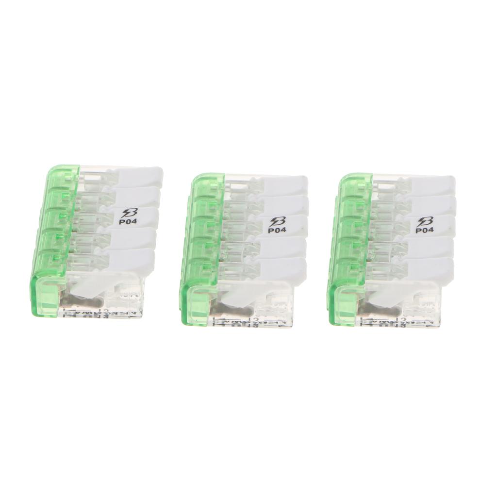 3x 450V/600V 32A Spring Terminal Blocks Strip Barrier Quick Connector 5P