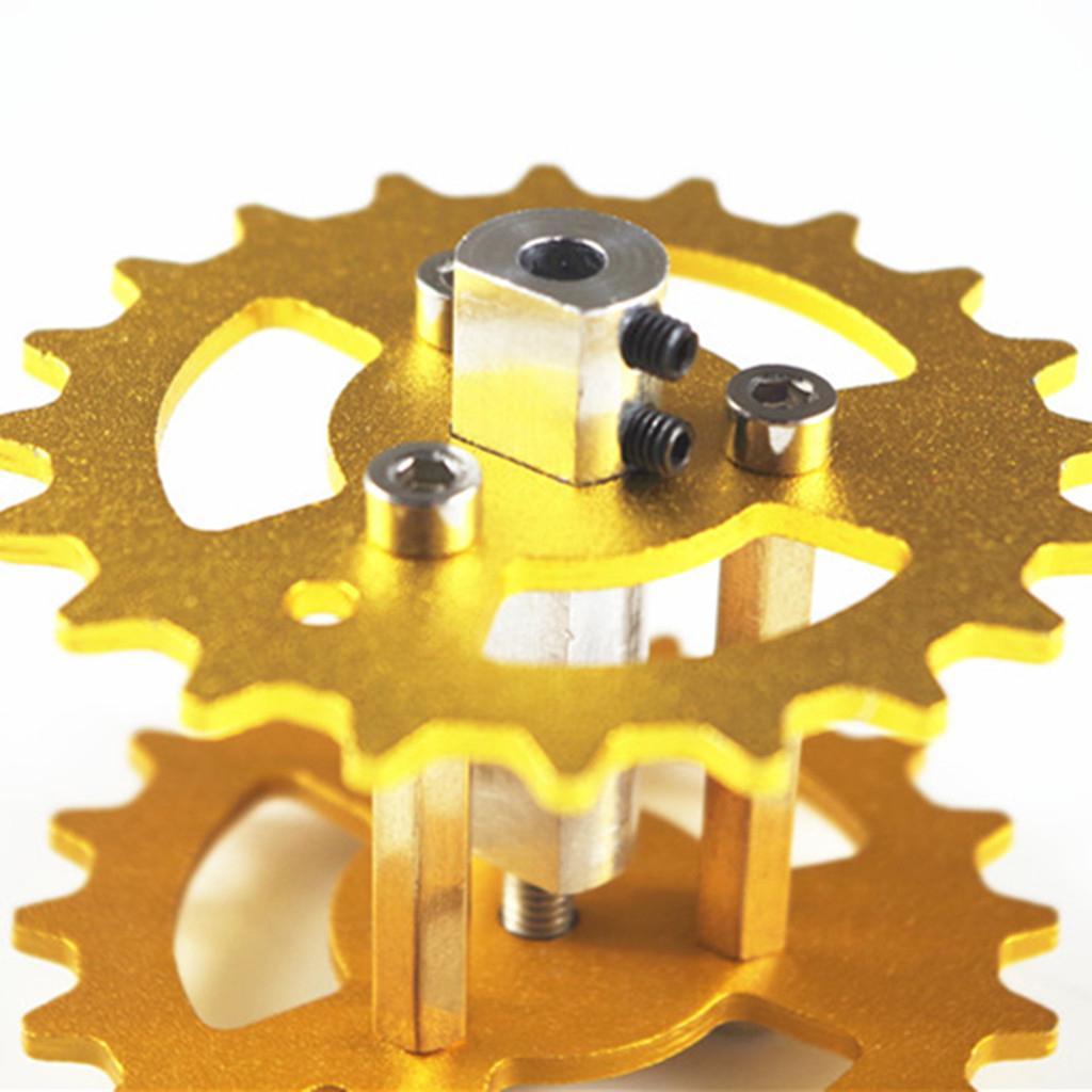 TWS-03 Metal Crawler Driving Wheel with Coupler for Tank Car Chassis Gold