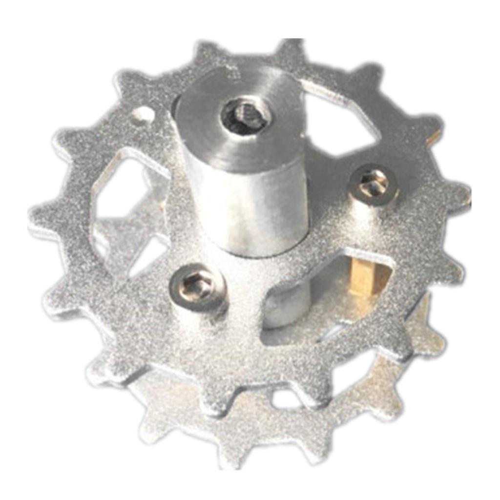 TWS-03 Metal Crawler Driving Wheel with Coupler for Tank Car Chassis Silver