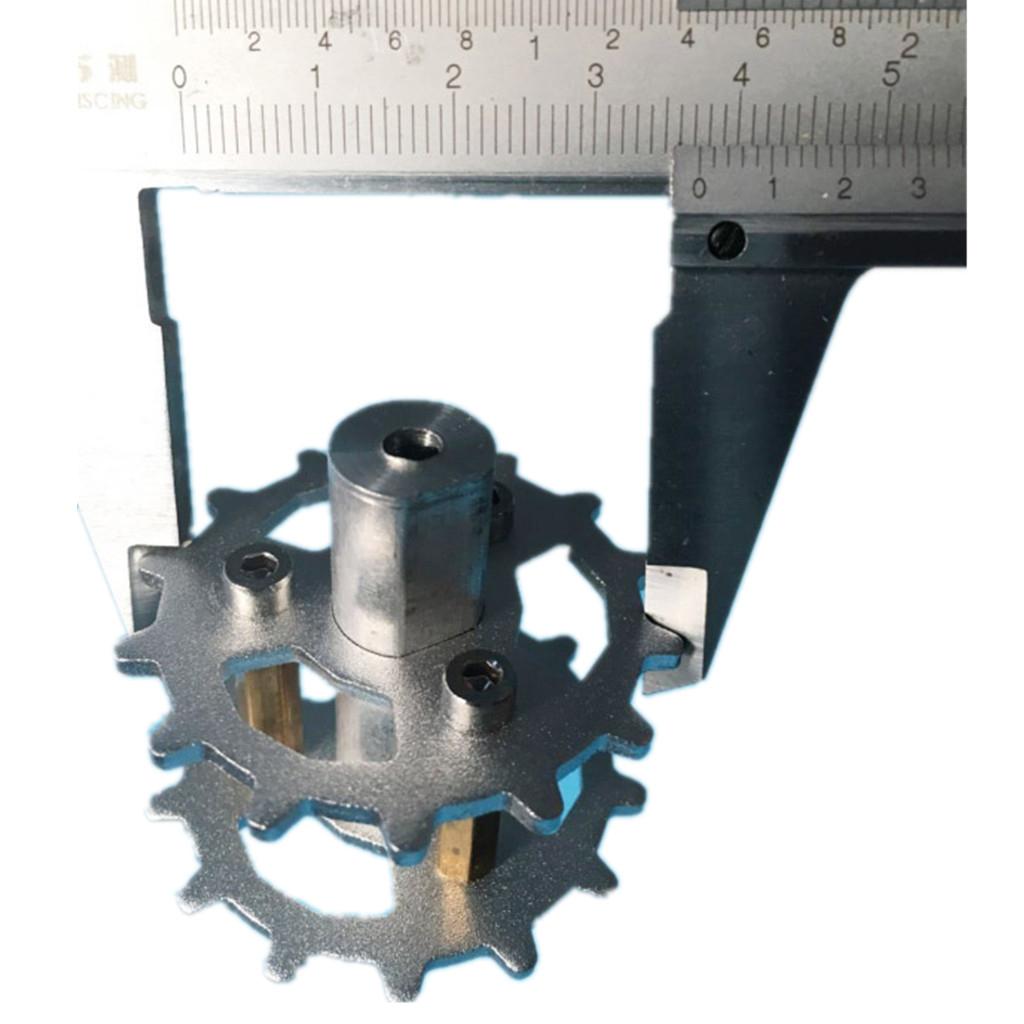 TWS-03 Metal Crawler Driving Wheel with Coupler for Tank Car Chassis Silver