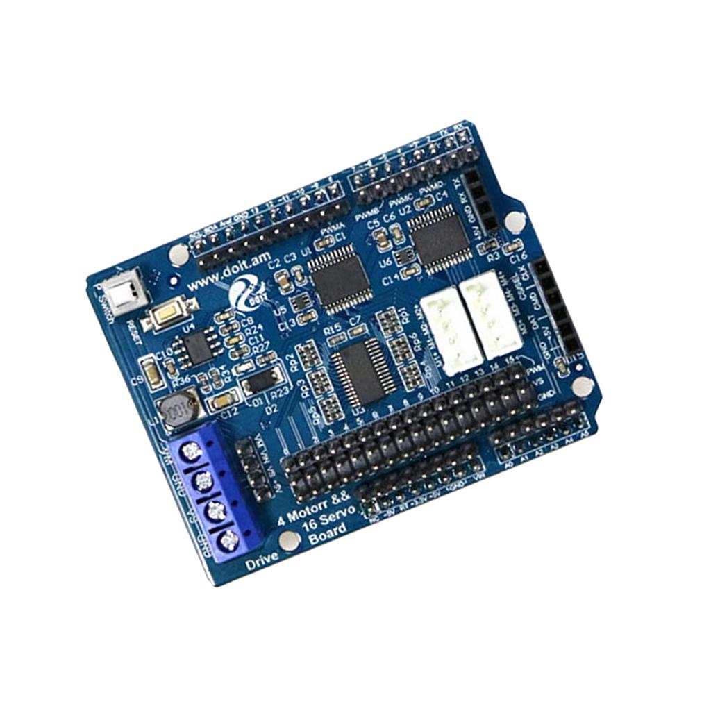 2/4 DC Motor 16-Way Servo Drive Board Arduino Motor Drive Board+WiFi Module